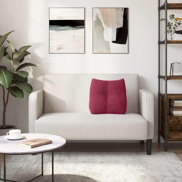 Ryggkudde Vinröd 45 x 24 x 50 cm Sammet