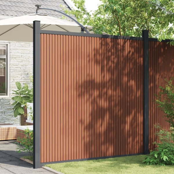 Staketpanel WPC brun 180x186 cm