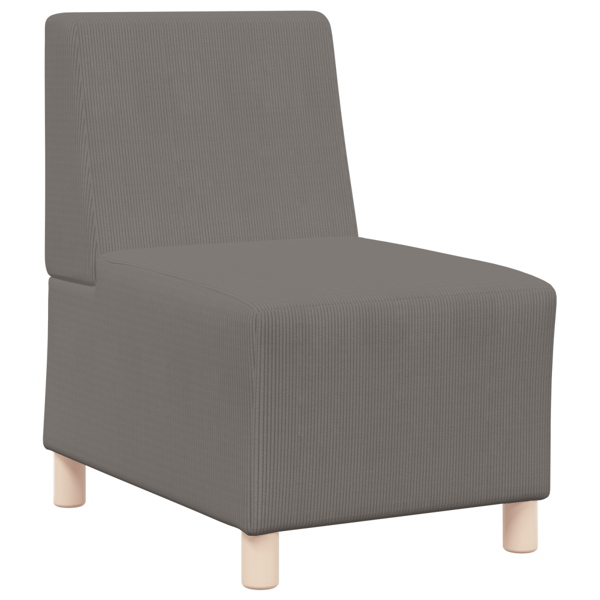 Modulsofa utan armstöd 3 pcs Ljusgrå 55 x 74 x 82 cm