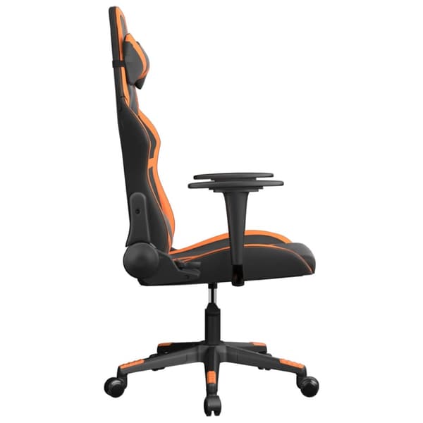 Gamingstol svart och orange konstläder