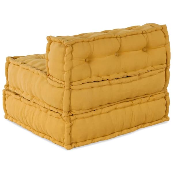 Modulär soffa gul 70x70x54 tyg