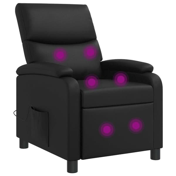 Massagefåtölj Svart Konstläder