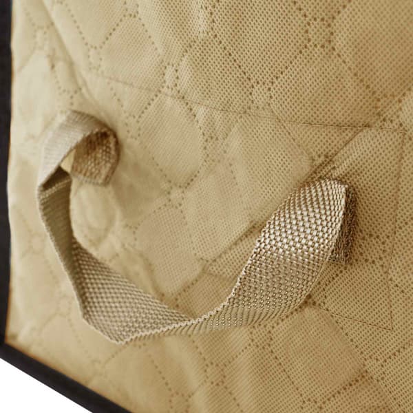 Förvaringslåda med transparent sidofönster 2 pcs Gräddvit