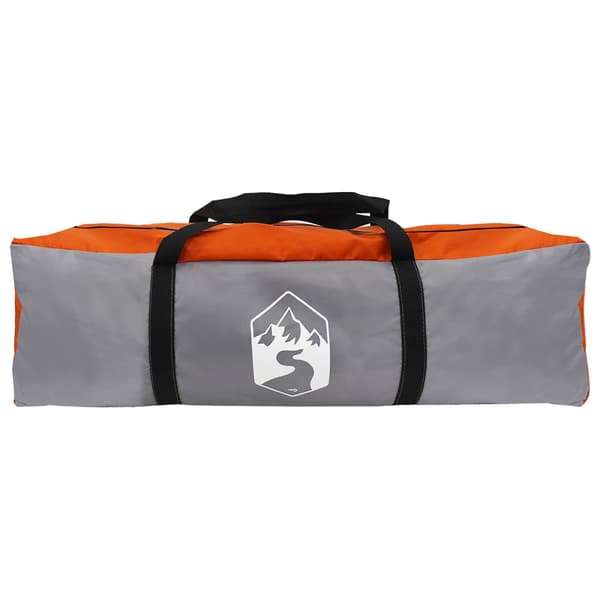 Tipi Tält Grå och orange 700 x 700 x 395 cm Polyester och Stål