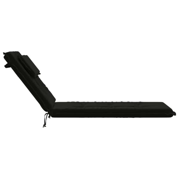 Solstol Kudde GEMERT 100% Polyester Svart 190 x 50 x 9 cm