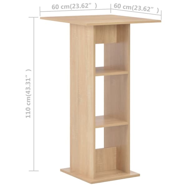 Barbord ek 60x60x110 cm
