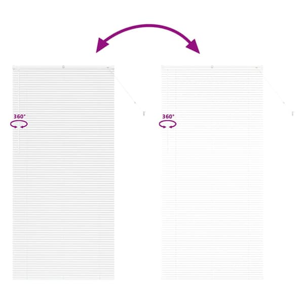Persienner Vit 220 x 105 cm Aluminium