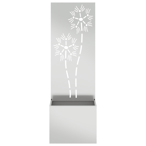Trädgårds integritetsskärm Blommor Silver 50 x 32 x 150 cm
