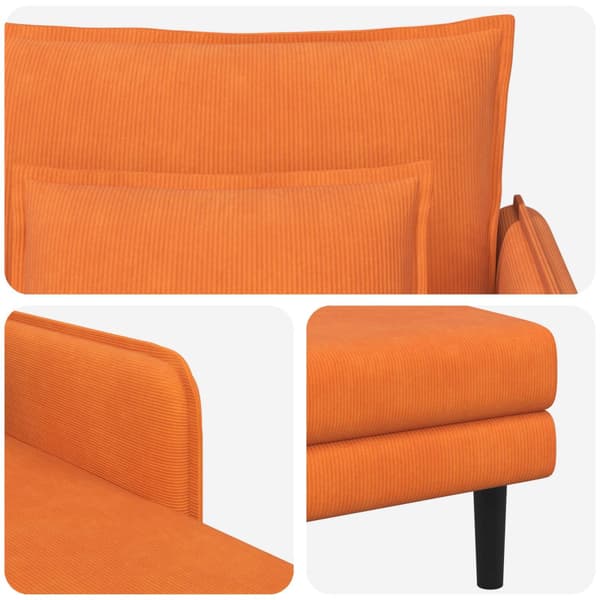 Stor schäslong Orange Mockatyg