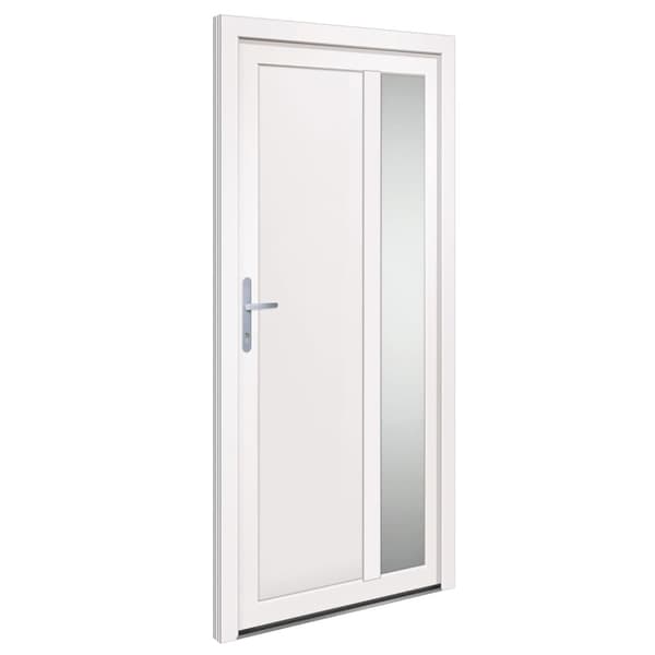 Ytterdörr vit 98x200 cm PVC
