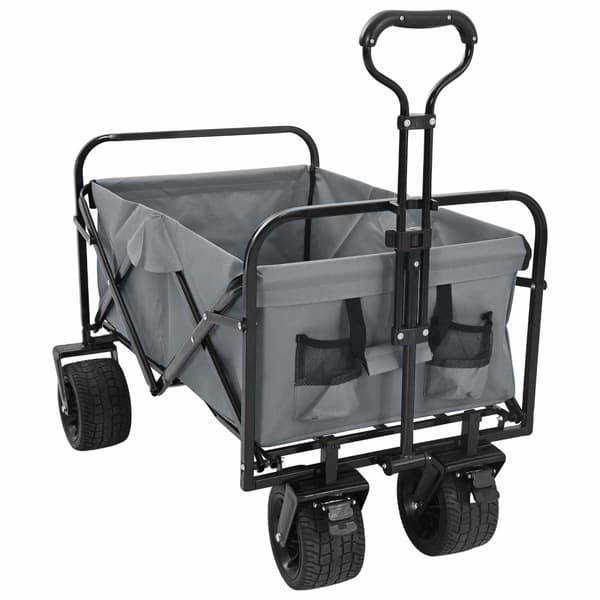 Fällbar handvagn Grå 89 x 63 x 96 cm Stål och Polyester Oxford