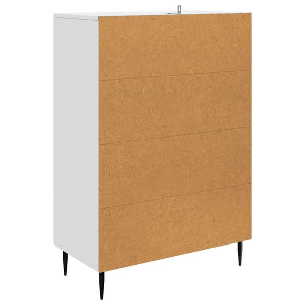 Sideboard med låda Vit 66 x 34,5 x 95 cm Konstruerat trä