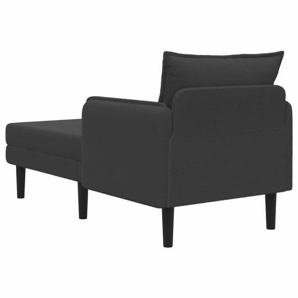 Stor schäslong Mörkgrå Bouclé