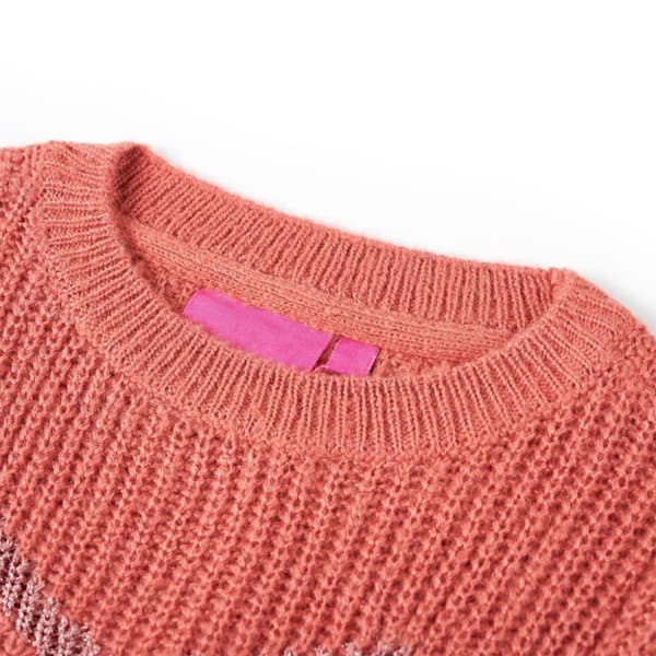 Stickad tröja för barn rosa 140