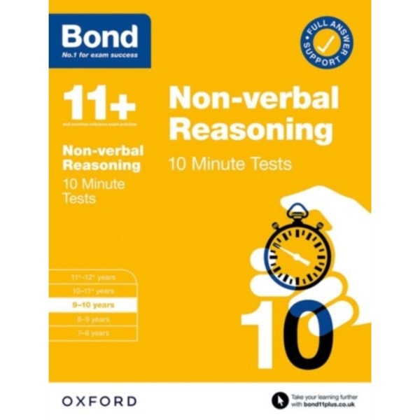 Bond 11+: Bond 11+ 10 Minute Tests Non-verbal Reasoning 9-10 years: For 11+ GL assessment and Entrance Exams (häftad, eng)