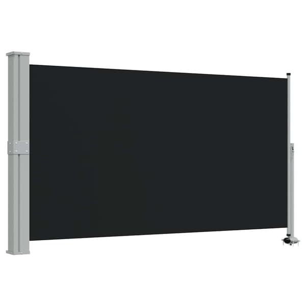 Infällbar sidomarkis 140 x 300 cm svart