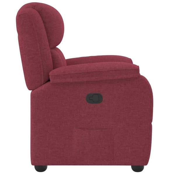 Reclinerfåtölj vinröd tyg