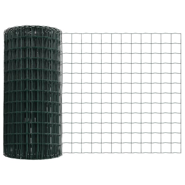 Stängsel med stolpe Grön 0,8 x 10 m Stål