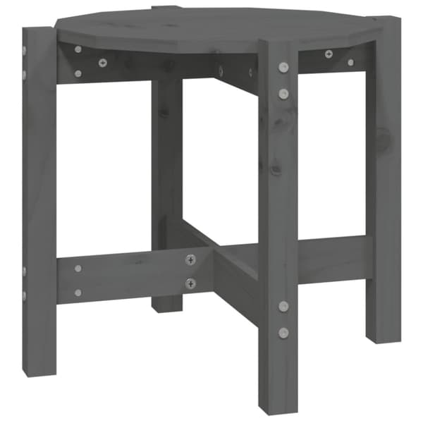 Soffbord grå Ø 52,5x45 cm massivt furu