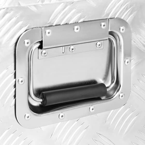 Förvaringslåda silver 90x47x33,5 cm aluminium