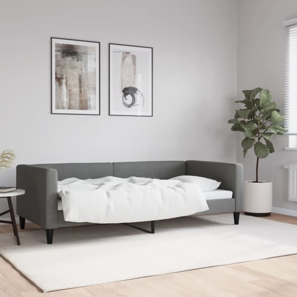 Dagbädd mörkgrå 90x190 cm tyg