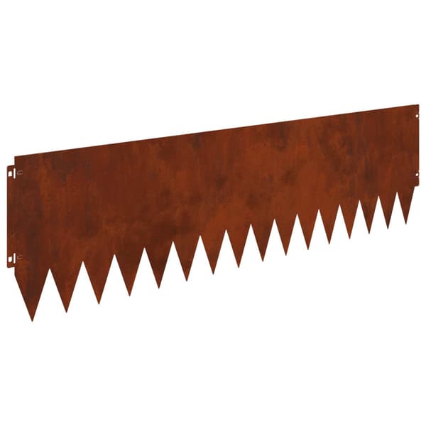 Kant för gräsmatta 10 pcs 103 x 30 cm Stål Rostig
