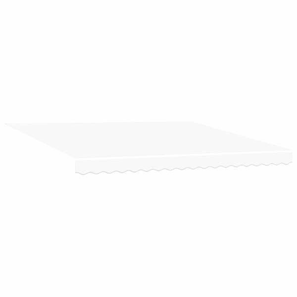 Utfällbar markis Vit 4 × 3 m Canvas och Aluminium