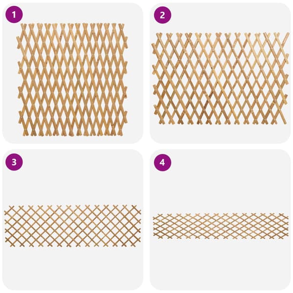 Utvikbar spaljé stängsel 2 pcs Ljusbrun 100 x 105 cm Bambu