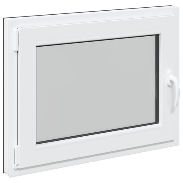 Källarfönster RISOR Antracit 80 x 70 cm PVC och glas