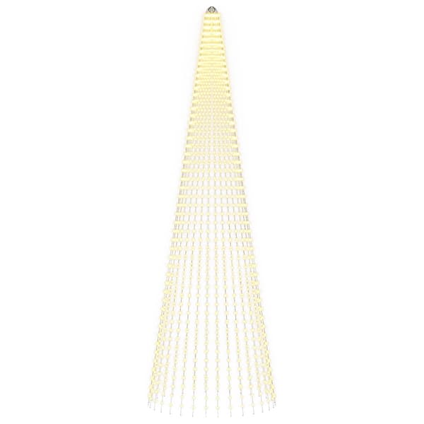 Julgransbelysning med markspett och flaggstång 500 cm