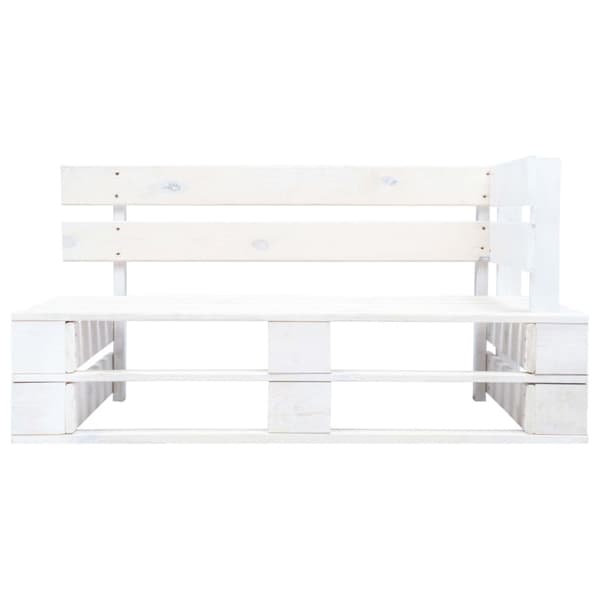 Pallsoffa 2-sits med dynor vit impregnerad furu