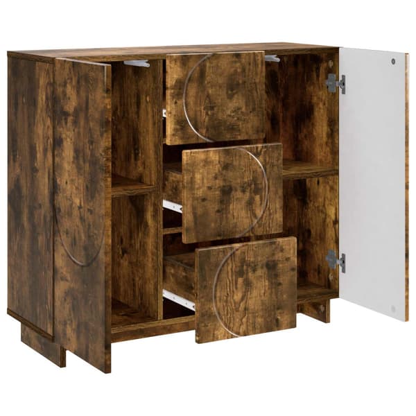 Sideboard Rökt ek 85.5 x 31 x 75 cm Konstruerat trä