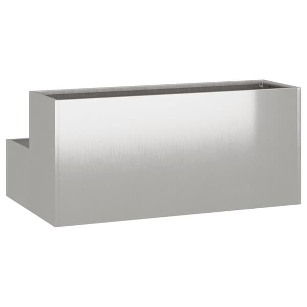 Trädgårdsplanterare Silver 100 x 60 x 45 cm Rostfritt stål