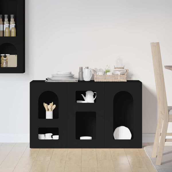 Sideboard Svart 100 x 35 x 59 cm Konstruerat trä