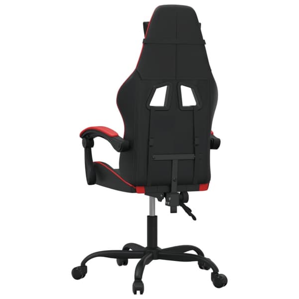 Gamingstol svart och röd konstläder