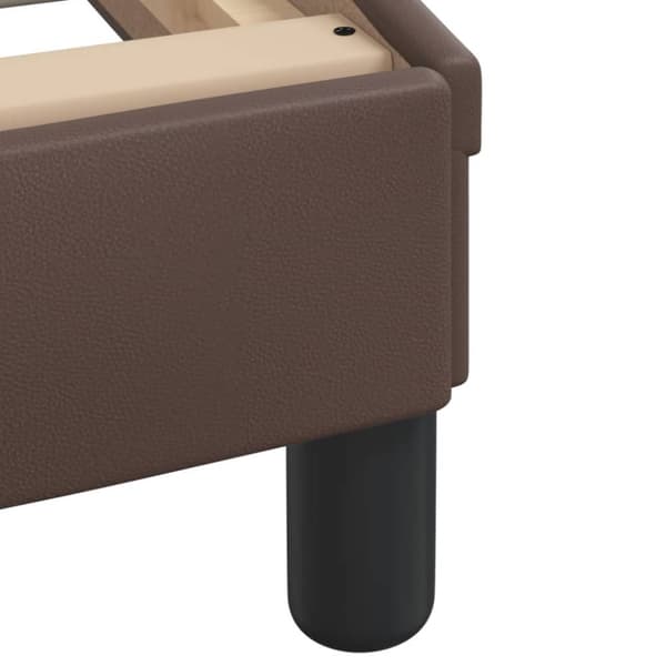 Bed Frame "Dover" Brown 90x200 cm Faux Leather
