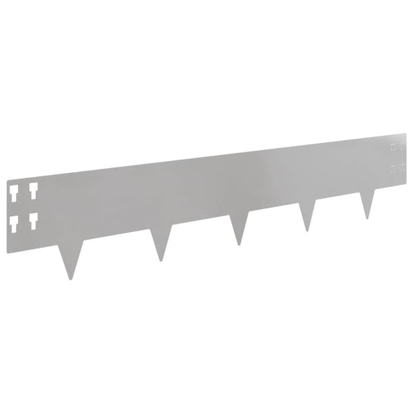 Kant för gräsmatta 10 pcs 100 x 20 cm Stål Silver