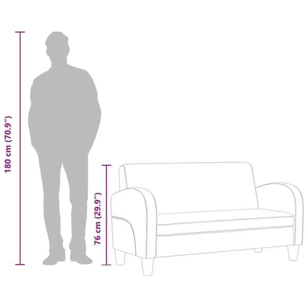 2-sitssoffa i konstläder svart