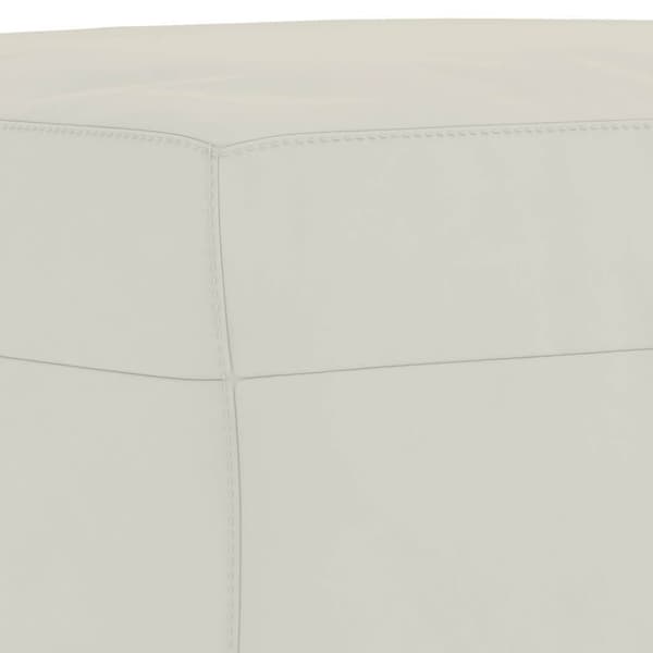 Bänk gräddvit 100x35x41 cm sammet