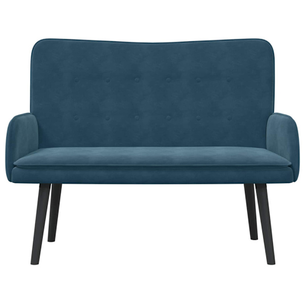 Tvåsitssoffa Blå 115 x 61 x 87 cm Sammet