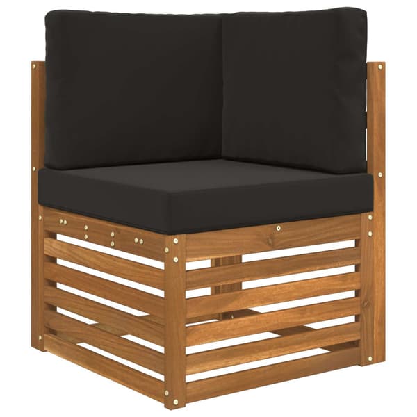 Utomhus Soffa Kudde 3 pcs Svart Polyester