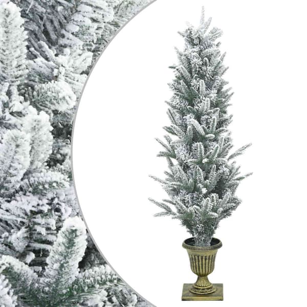 Mini julgran 120 cm PVC och PE Grön och Vit