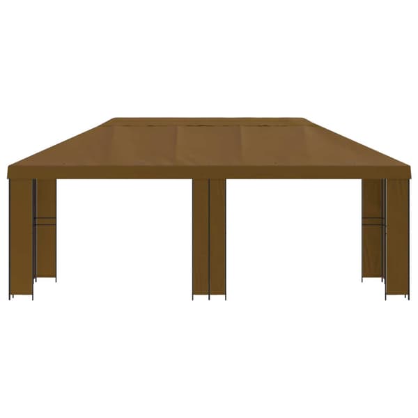 Trädgårdsgazebo 6 x 3 m Taupe Polyester och Stål 190