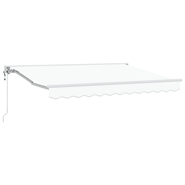 Markisram Vit 350 x 200 cm Polyester med PU-beläggning
