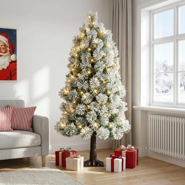 Plast Hingad Julgran 180 cm 300 LED-lampor Varmvit