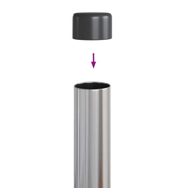 Stängselstolpe 2 pcs Silver 110 cm Pulverlackerad stål