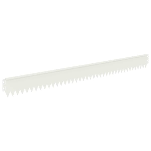 Kant för gräsmatta 10 pcs 103 x 10 cm Stål Vit