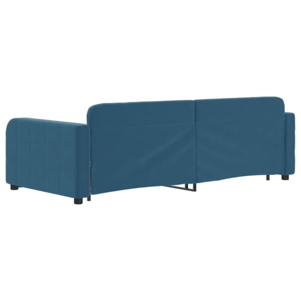 Dagbädd utdragbar med lådor blå 90x200 cm sammet
