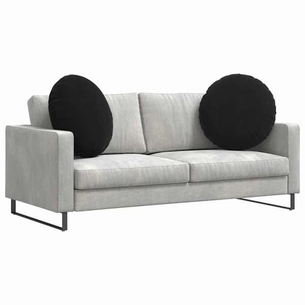 Sittkuddar 2 pcs Svart Ø60 x 21 cm Sammet