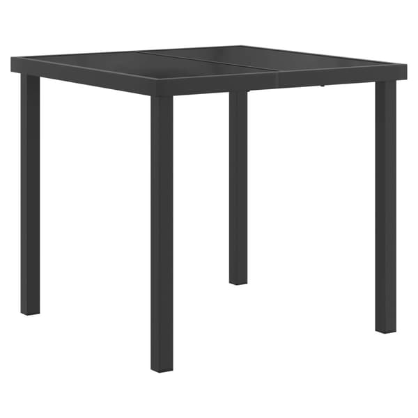 Trädgårdsmöbelset 5 pcs Svart konstrotting